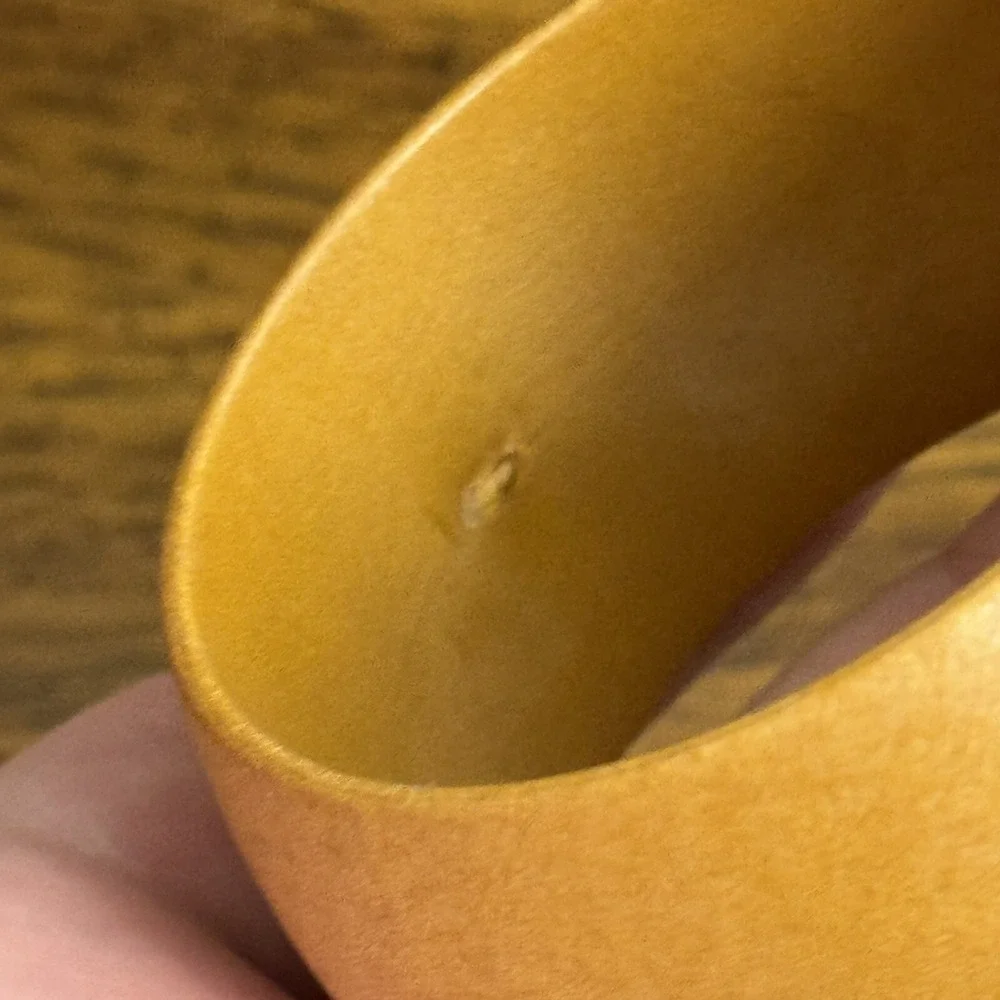 Vintage Lucite Chunky Wide‎ Bangle Bracelet Butterscotch